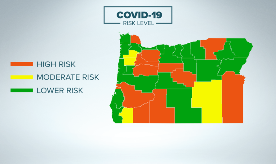 俄勒冈州更新各县风险，基本没变化