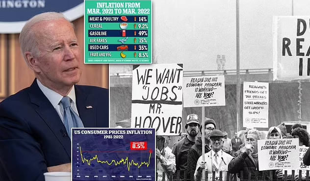 买不起！通货膨胀妖升8.5%！拜登说这是普京的错！