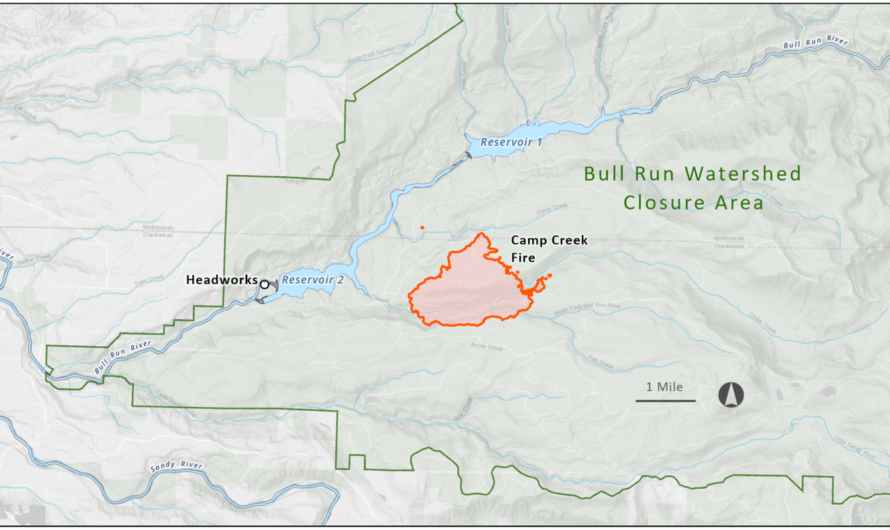 水库附近的山火燃烧升至1226英亩！