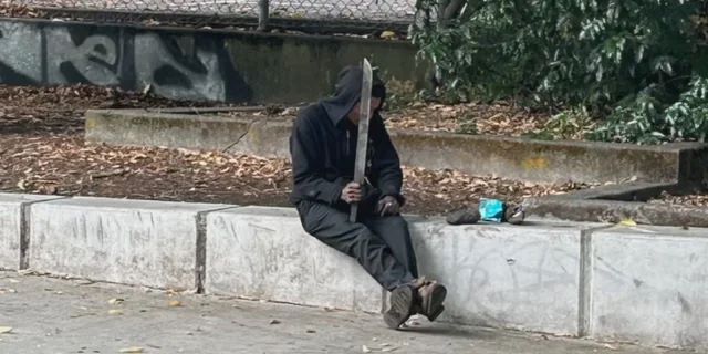 波特兰猛人手持大长刀驻巡公园威胁公众，人心惶惶！