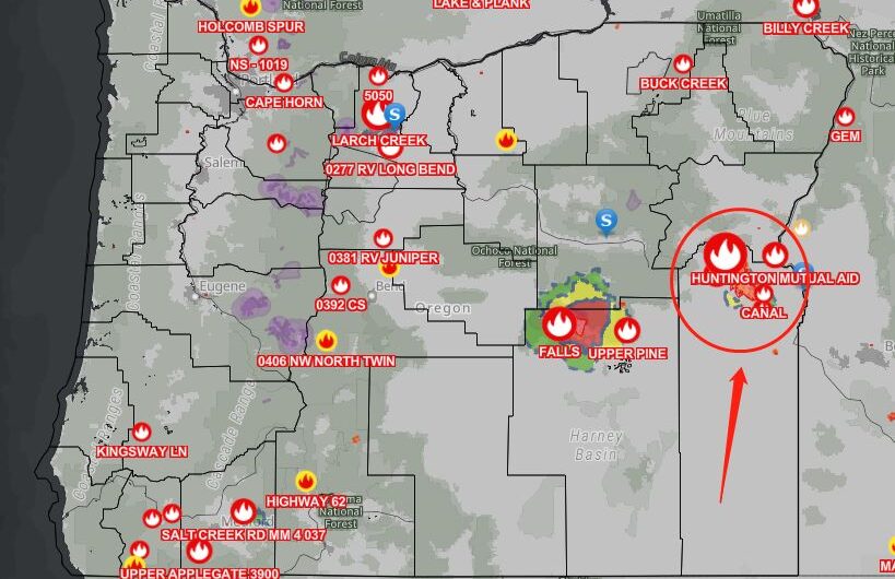 俄勒冈州牛谷大火蔓延至 114000 多英亩！