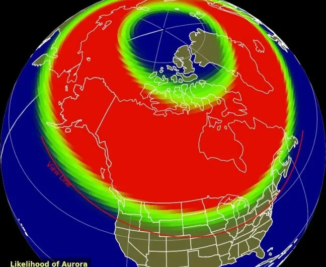 抬头望向天空，今晚波特兰预告有极光降临！
